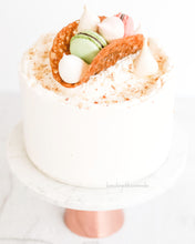Load image into Gallery viewer, Hands-on Blood Orange Hibiscus Cream Cake with Almond Butterscotch Tuile and Meringue Kisses