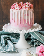 Load image into Gallery viewer, Hands-on Raspberry White Chocolate Cake with Toasted Coconut Cream Filling and Low Sugar Swiss Meringue Buttercream